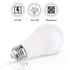40-Watt Equivalent A19 6W Non-Dimmable Dusk to Dawn LED Light Bulb E26 Base in Warm White 2700K (4-Pack) by YANSUN -YANSUN Shop yansun led light bulbs h fzxp01402de26 6 n1 4f 1000