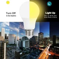 40-Watt Equivalent A19 6W Non-Dimmable Dusk to Dawn LED Light Bulb E26 Base in Warm White 2700K (4-Pack) by YANSUN -YANSUN Shop yansun led light bulbs h fzxp01402de26 6 n1 fa 1000