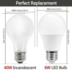 40-Watt Equivalent A19 6W Non-Dimmable Dusk to Dawn LED Light Bulb E26 Base in Daylight White 5000K (4-Pack) by YANSUN -YANSUN Shop yansun led light bulbs h fzxp01403de26 6 n1 c3 1000