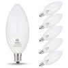 UL-Listed 60-Watt Equivalent 6W C11 Non-Dimmable LED Candle Light Bulb E12 Base in Daylight 5000K (6-Pack) by YANSUN -YANSUN Shop yansun led light bulbs h lz07003e12 6 64 1000