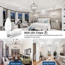 UL-Listed 60-Watt Equivalent 6W C11 Non-Dimmable LED Candle Light Bulb E12 Base in Daylight 5000K (6-Pack) by YANSUN -YANSUN Shop yansun led light bulbs h lz08602e12 6 44 1000