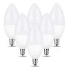 UL-Listed 60-Watt Equivalent 6W C11 Non-Dimmable LED Candle Light Bulb E12 Base in Daylight 5000K (6-Pack) by YANSUN -YANSUN Shop yansun led light bulbs h lz08603e12 5 64 1000