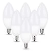 60-Watt Equivalent B11 6-Watt Dimmable E12 Candelabra Base LED Light Bulb in Daylight White, 5000K (6-Pack) by YANSUN -YANSUN Shop yansun led light bulbs h lz08803de12 6 64 1000