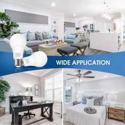 75-Watt Equivalence 12-Watt A19 E26 Base LED Light Bulb in 5000K Daylight White (8-Pack) by YANSUN -YANSUN Shop yansun led light bulbs h qp2103e17 4 76 1000