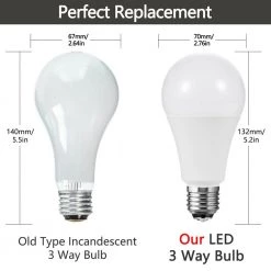 50/100/150-Watt Equivalent A21 Energy Saving 3-Way LED Light Bulb Daylight 5000K (2-Pack) by YANSUN -YANSUN Shop yansun led light bulbs h xp03503e26d 2n1 76 1000