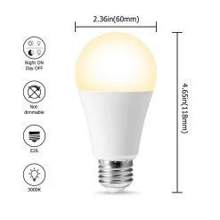 100-Watt Equivalent Warm White (3000K) A19 IntelliBulb Dusk to Dawn E26 LED Light Bulb(2-Pack) by YANSUN -YANSUN Shop yansun led light bulbs h xp06702w12e26 2n1 4f 1000