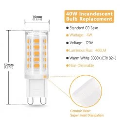 40-Watt Equivalent G9 Base Non-Dimmable LED Light Bulb in Warm White 3000K (5-Pack) by YANSUN -YANSUN Shop yansun led light bulbs ml gd00201dg9 4 c3 1000