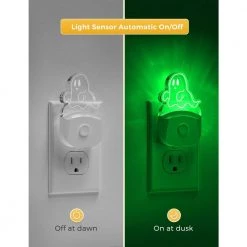 0.5-Wattage Dusk to Dawn Multi-Color Changing Integrated LED Plug-in Halloween Ghost Night Light (2-Pack) by YANSUN -YANSUN Shop yansun led night lights h 110vgy00503 6 4f 1000