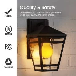 12-Watt, 100-Watt Equivalent A19 Dusk to Dawn LED Bug Light Bulb E26 Base in Yellow-Colored 2000K (6-Pack) by YANSUN -YANSUN Shop yellow yansun bug light bulbs h fzqw001e26 12 31 1000