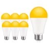 12-Watt, 100-Watt Equivalent A19 Dusk to Dawn LED Bug Light Bulb E26 Base in Yellow-Colored 2000K (6-Pack) by YANSUN -YANSUN Shop yellow yansun bug light bulbs h fzqw001e26 12 64 1000