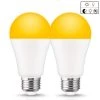 12-Watt, 100-Watt Equivalent A19 Dusk to Dawn LED Bug Light Bulb E26 Base in Yellow-Colored 2000K (2-Pack) by YANSUN -YANSUN Shop yellow yansun bug light bulbs h fzqw001e26 4 64 1000