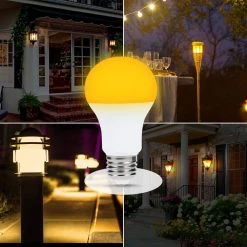 6-Watt, 40-Watt Equivalent 2000K A19 Dusk to Dawn Outdoor Bug Light Yellow LED Light Bulb(4-Pack) by YANSUN -YANSUN Shop yellow yansun bug light bulbs h gg xc003ow6e26 4n1 fa 1000